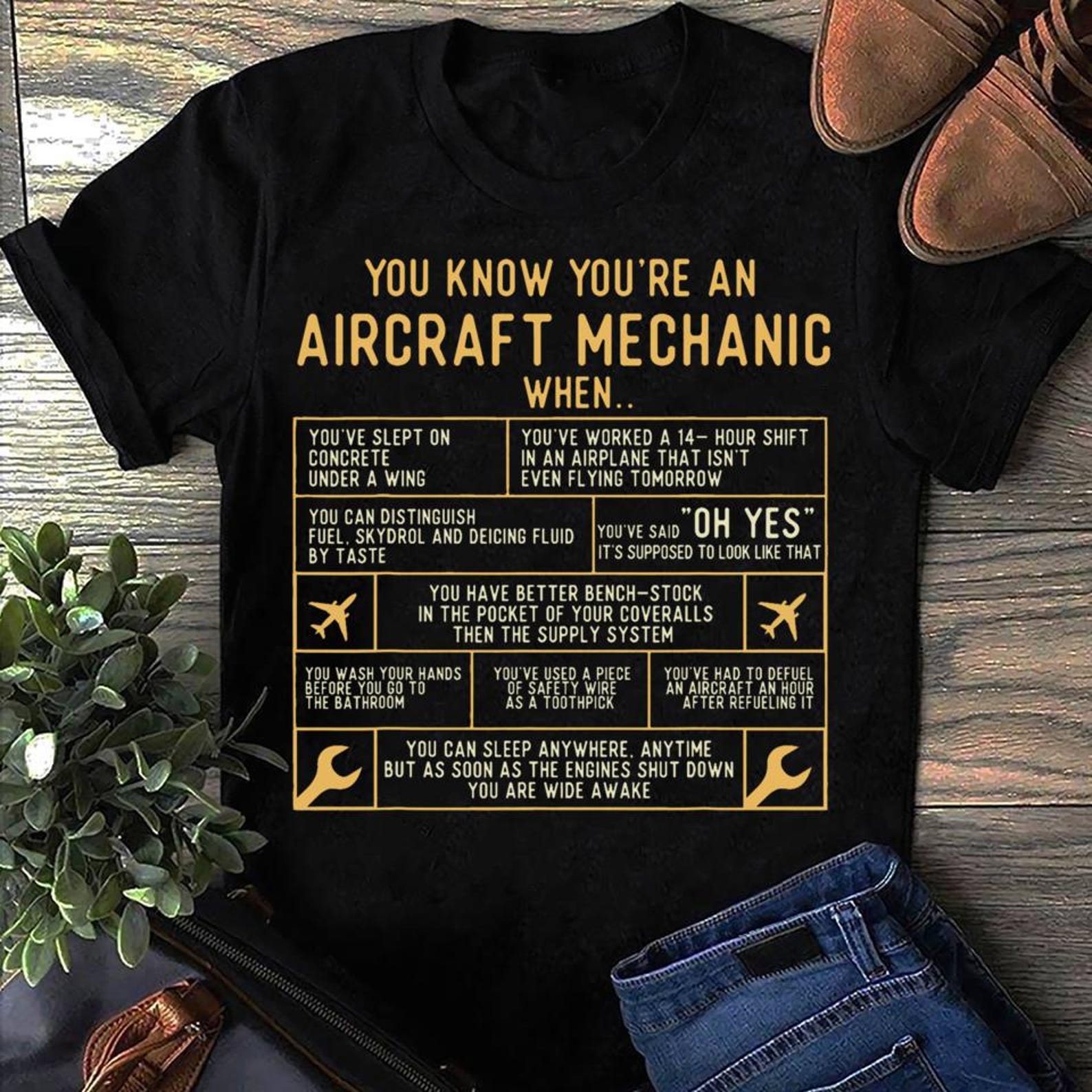 Aircraft Mechanic Shirt: Funny Aviation Pilot Gift M