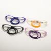 Men Women Anti Blue Light Cat Eye Hanging Neck Reading Glasses Silicone Soft Rope Anti-lost Scalable Portable Reading Eyeglasses