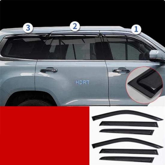Car Styling Window Visor Deflector Weather Shield Cover For Baic Beijing BJ60  + Vent Awning Sun Rain Shelter Accessories