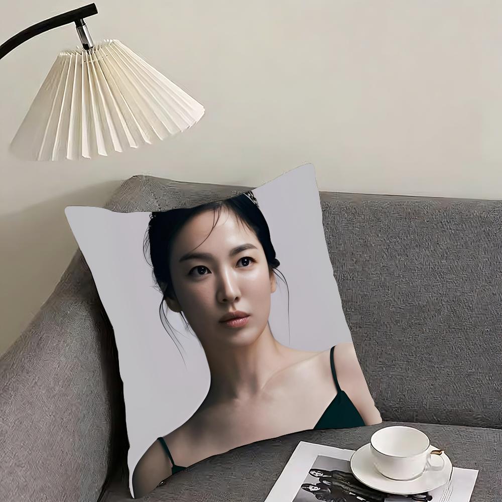 Song Hye - Kyo Cushion Cover Reversible Plush Pillow Cover – For car, sofa, bedroom, perfect as a gift.