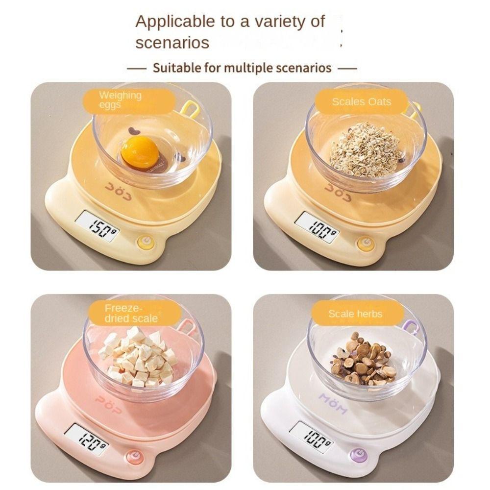 Plastic Kitchen Scale Multi-Functional Electronic Scales  Precise Weight Measuring