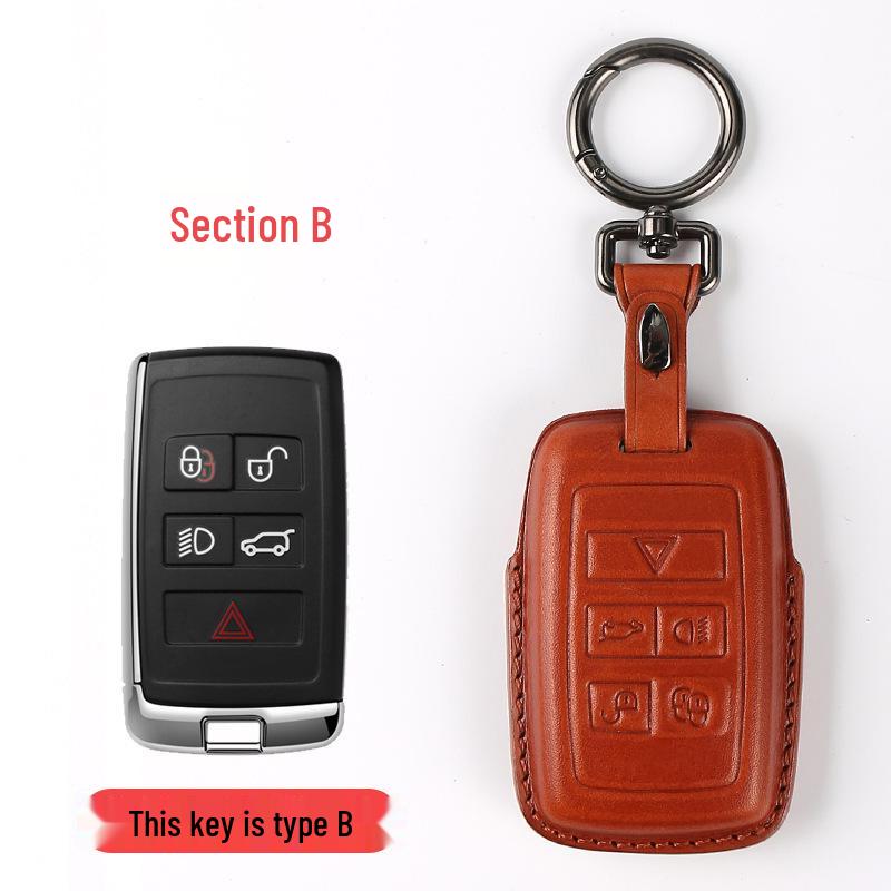 Genuine Leather Key Case for Land Rover Discovery, Sport, Evoque, and Jaguar 2020