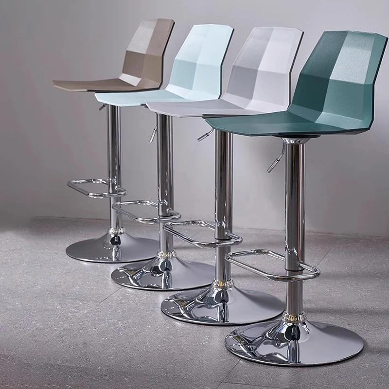 For Zähler Industrielle Bar Stuhl Kunststoff Make-Up Barber Wasserdichte Bar Stuhl Nordic Disk Basis Cadeira Ergonomica