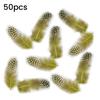 Yousheng 50Pcs Guineahen Feathers Natural Chicken Tail Feathers Bright Colors 4.5-10cm Feathers for Crafts DIY Earrings Dream Catcher Wedding Easter