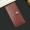Men's Long Wallet with Inner Zipper, Multi-Card Slots, Large Capacity, Magnetic Snap, Business Clutch, Youth Style