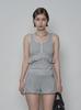 Setup Exe Lace Frill Sleeveless / Melange Gray