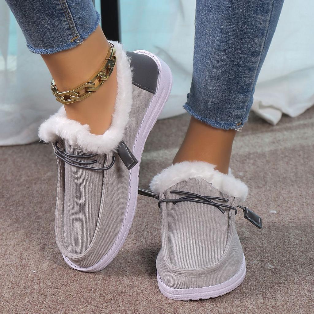 2025 Winter New Thick-soled Snow Boots for Women, Piled and Thickened Fluffy Warm Large-size Sewn Cotton Shoes for Women