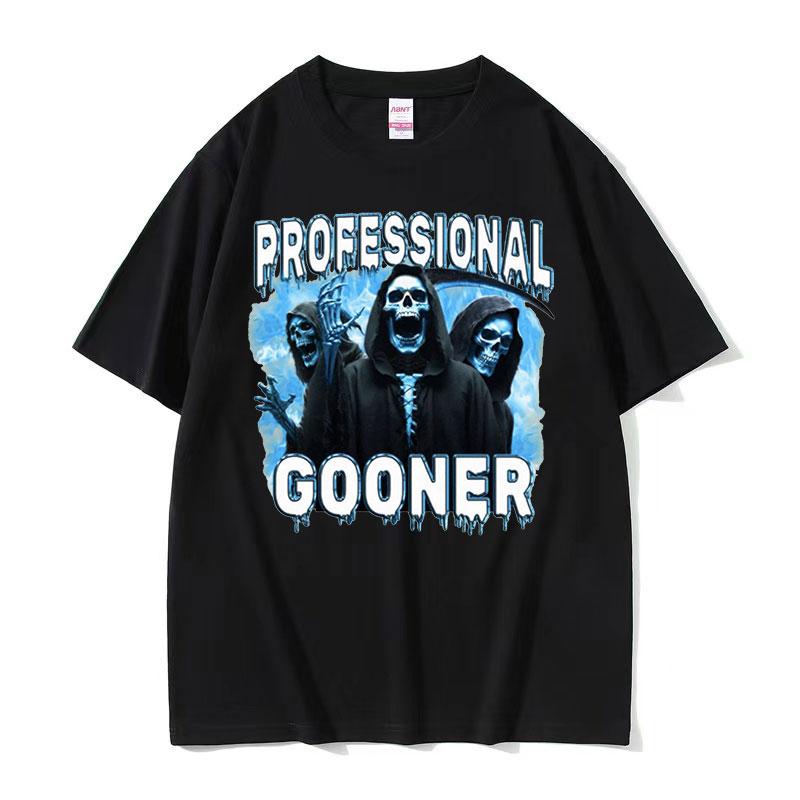 Magliette Meme Divertenti Offensive Professionali Gooner Goon Scherzo Sessuale Festa Uomo Magliette Oversize moda Cotone di Alta Qualità