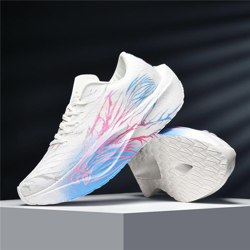 . Sports Running Youth Summer Breathable Professional Carbon Board Racing Shock Absorption Sneakers