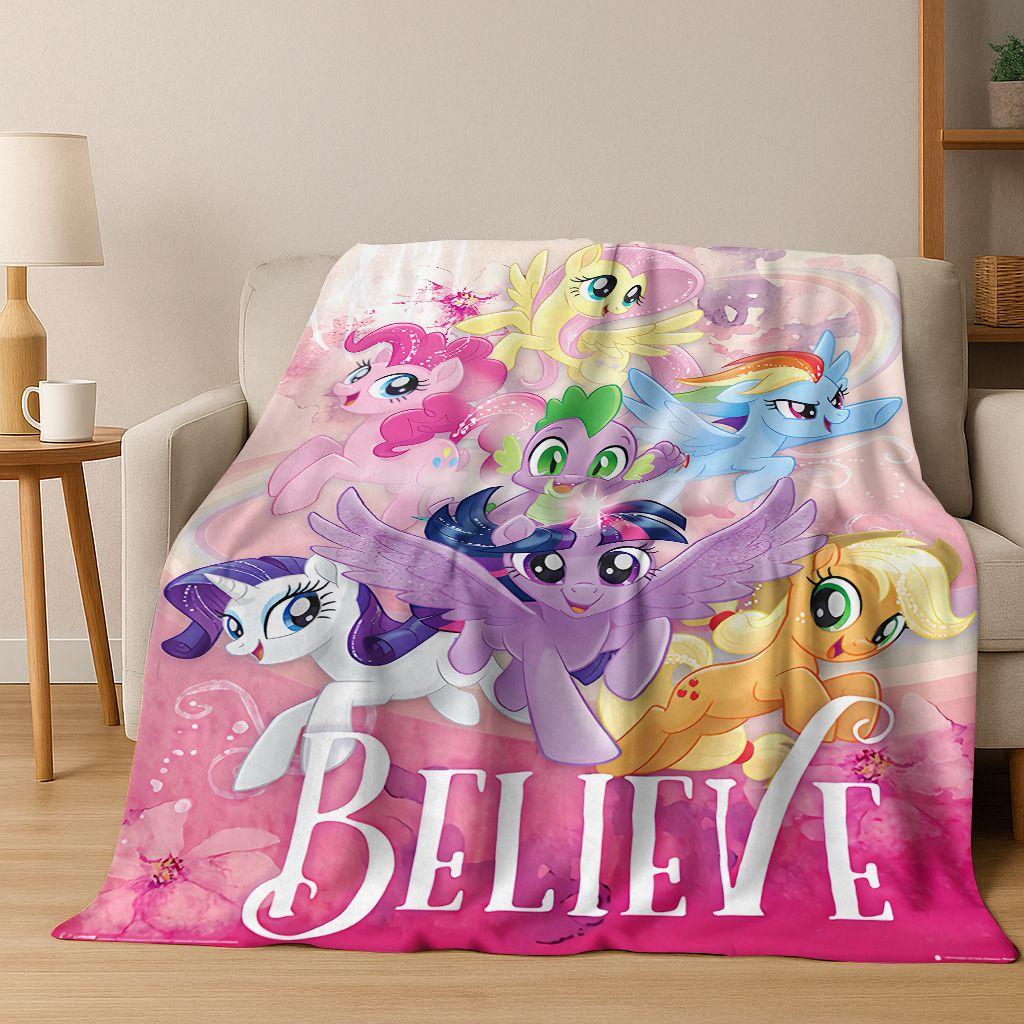 26 Style My Little Pony Unicorn Cartoon Flannel Blanket,Warm and Cozy Soft Throw Blanket for Home Bedroom Bed Sofa Cover Kids