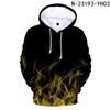 3 bis 14 Jahre Kinder Hoodie Blau und Lila 3D Feuer Flamme Kleidung Jungen Mädchen Hoodies Sweatshirt Harajuku Mantel