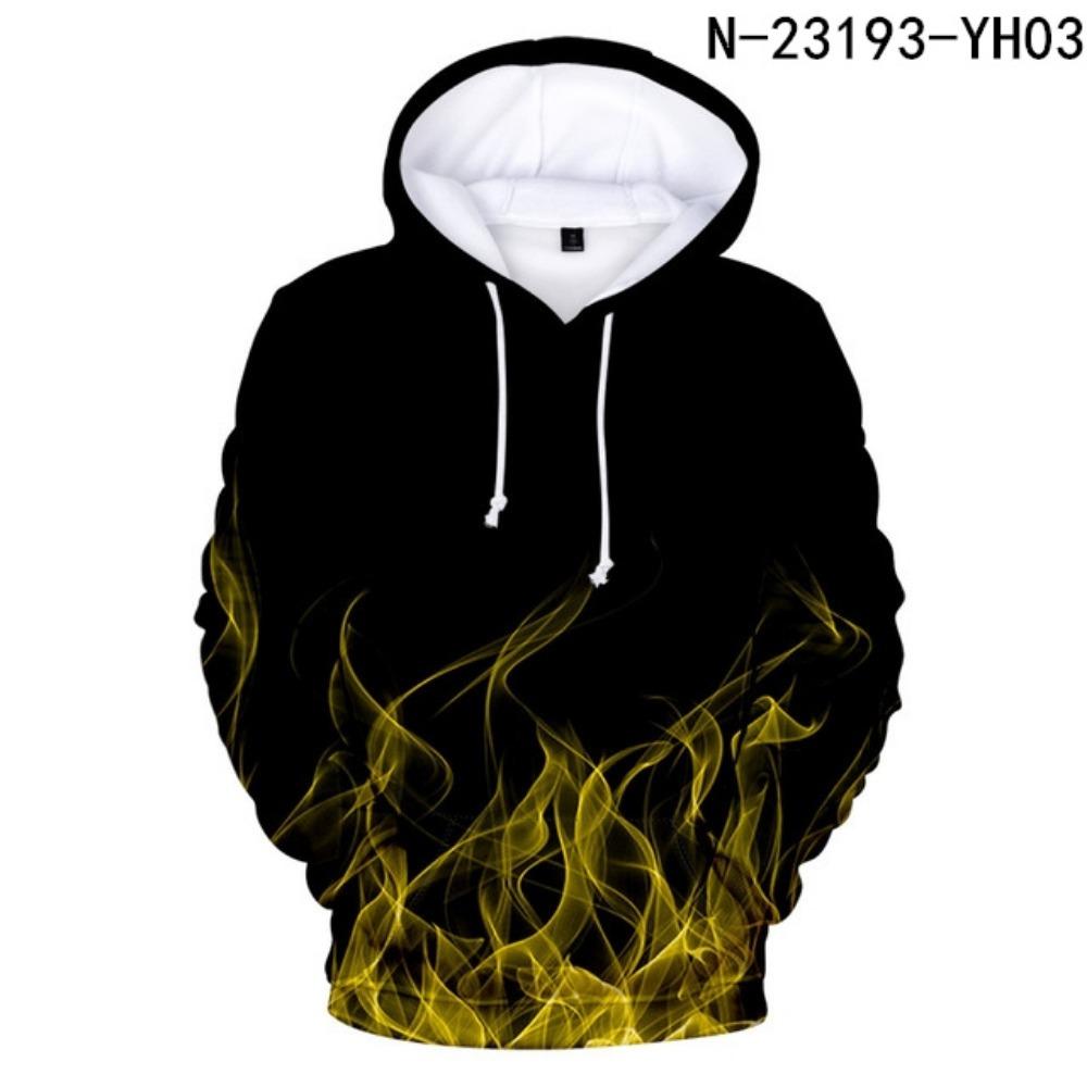 3 bis 14 Jahre Kinder Hoodie Blau und Lila 3D Feuer Flamme Kleidung Jungen Mädchen Hoodies Sweatshirt Harajuku Mantel