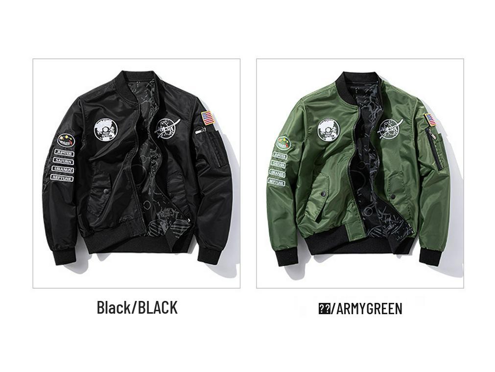 Jaqueta Esportiva Dupla Face Masculina da NASA: Fato de Voo da Força Aérea para Outono/Inverno - Moda Jovem, Tamanhos Grandes Disponíveis