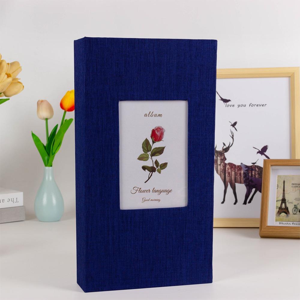 1Pcs Durable 300 Pockets Linen Photo Album Slip-in Interleaf Type 6 inch Photo Storage Book Picture Albums for 4x6cm 6inch Photo