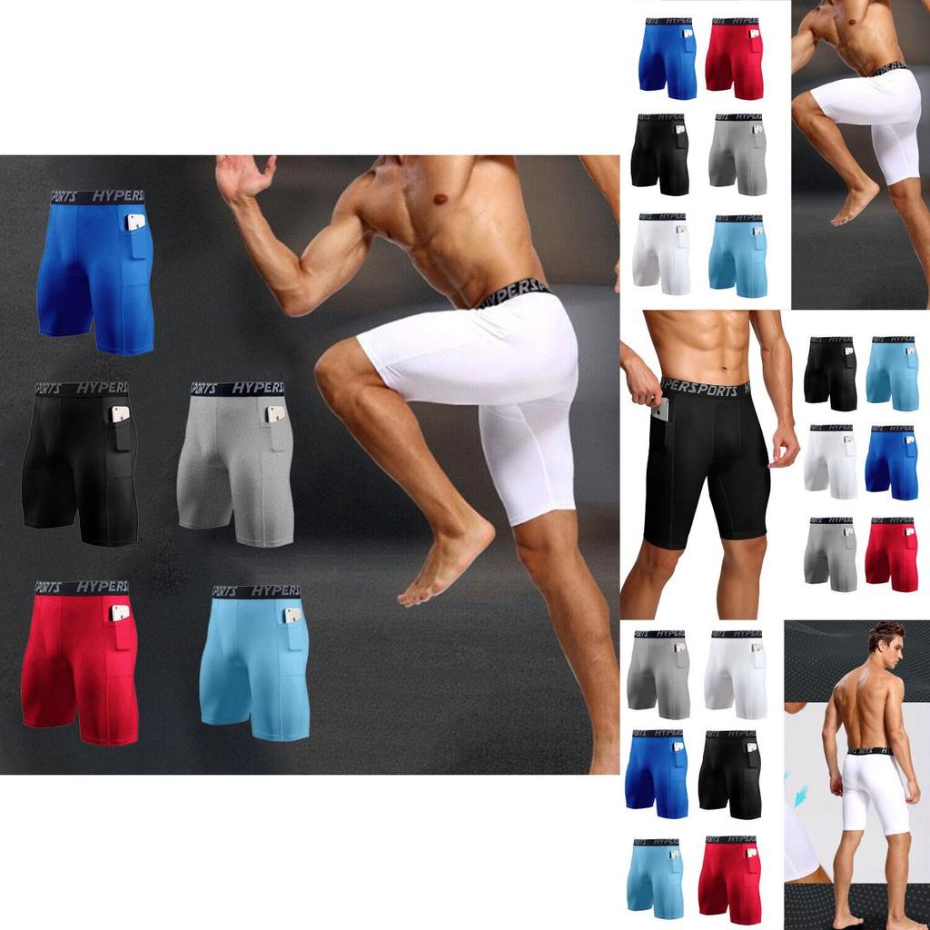 Men's Funktions Compression Shorts For Fitness And Sports Moisture-wicking Polyester Fabric Mid-length