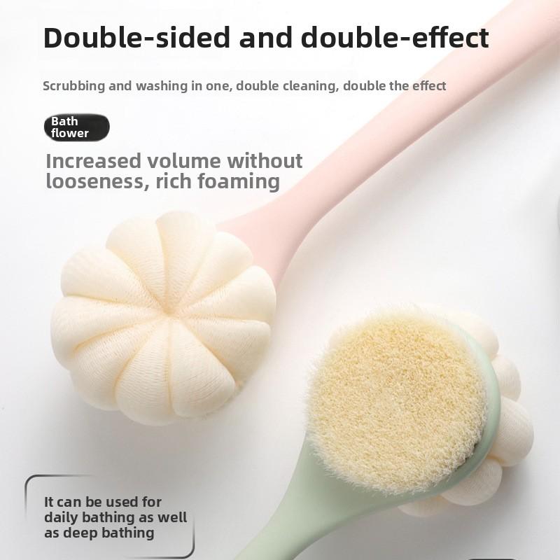 Long-handled Shower Brush, Soft Bristles for The Back, Bathroom and Shower Room, Back-rubbing, and Wall-mounted Bath Product