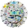 50pcs Waterproof Dragonfly Cartoon Stickers: Cute Insect Designs for Journals, Cards, Water Bottles.