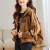 Hooded Windbreaker Jacket for Women In Autumn New Design Loose Sports Workwear Jacket Top for Women