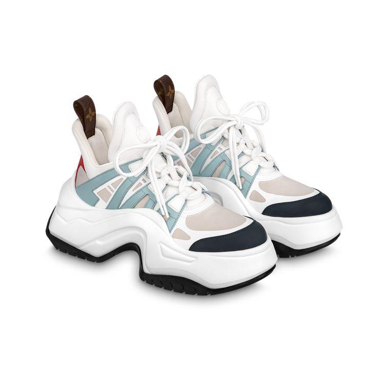 Louis Vuitton Archlight 2.0 Platform Sneakers 'White Beige Blue' Women's 1ABIHW