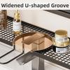 50/60cm Bathroom Counter Shelf Draining Anti Slip Faucet Shelf Heavy Duty Hollow Out Bathroom Vanity Shelf