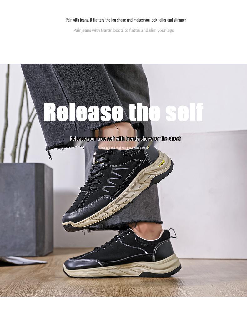 Cross-Border Men's Plus Size Hiking and Driving Sneakers - Autumn/Winter Fashionable Casual Shoes