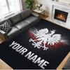 Crystal Velvet Rug Custom Name Text, Soft Non Slip Floor Mat Home DecorPoland