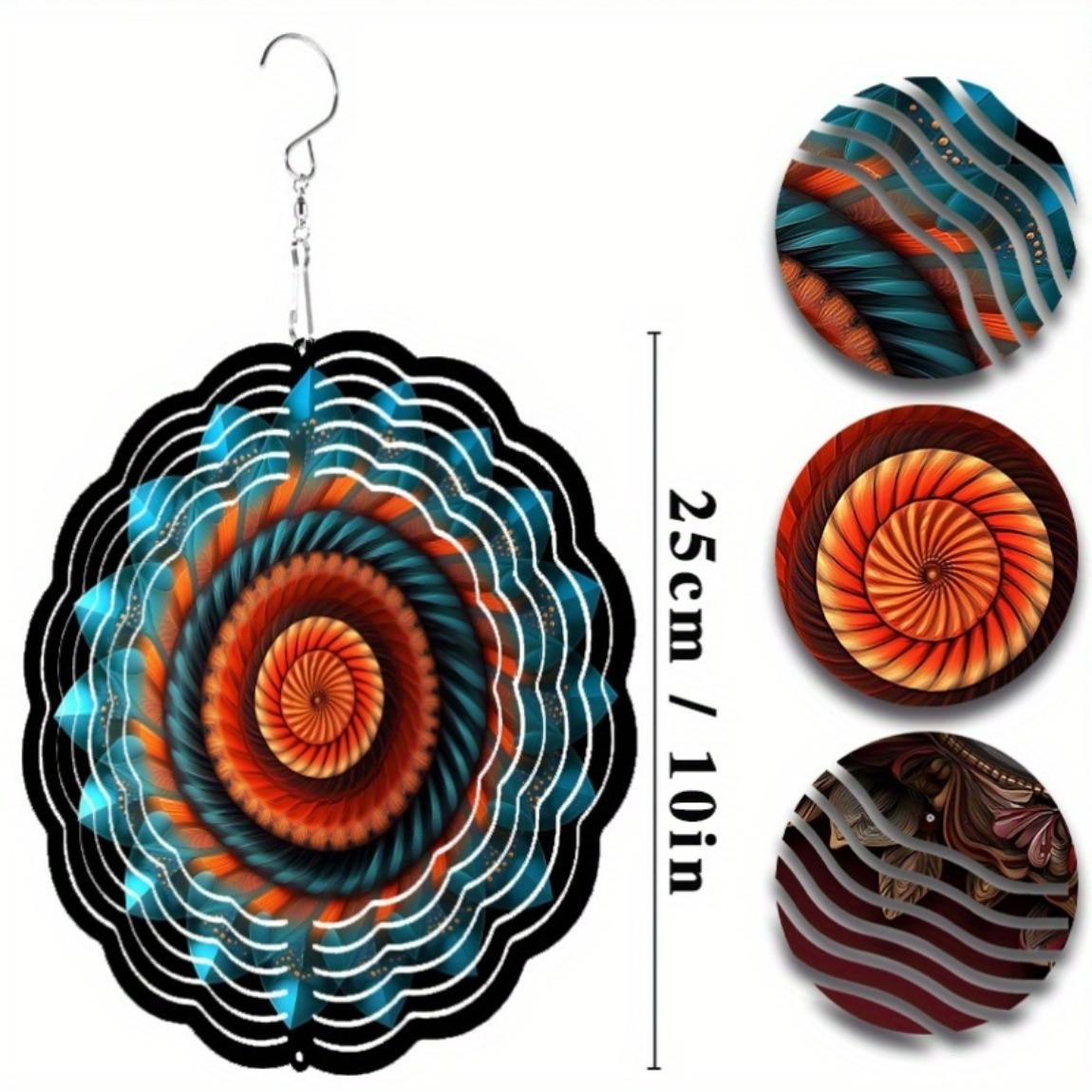 

Вращающийся на 360 градусов крючок 10 дюймов подвесной ветряной спиннер для украшения сада, газона на открытом воздухе, весна, лето, естественный эффект вращения, подарок для друзей, семьи 01A