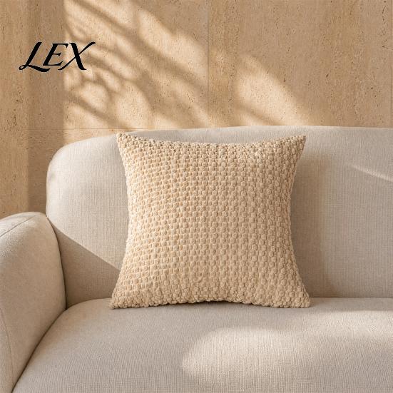 Unique Texture Cushion Cover Solid Color Bubble Pillow Cover, Soft Breathable Throw Case, Modern Minimalist Home Bedroom Pillowcase Decor, Farmhouse