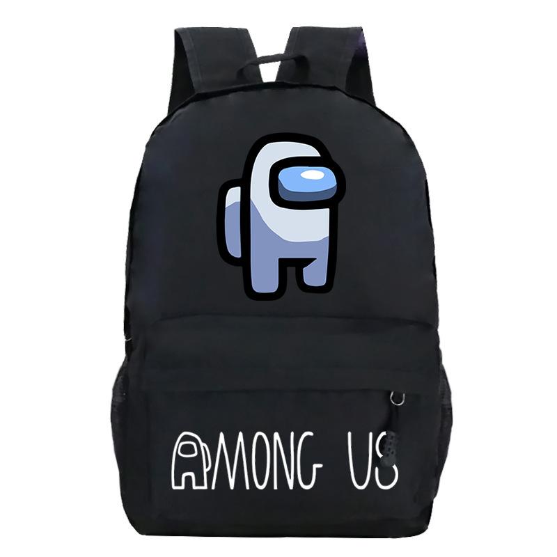 Among Us Game Merchandise Cartoon Print Student Bag + Oblique Span Bag + Shoulder Bag Combination