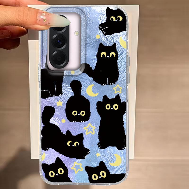 

Чехол для Samsung Galaxy A56 A36 A16 A25 A35 A26 S25 S24 Plus Ultra FE 5G Чехол для телефона Кот Мультяшный Градиент Для Samsung A55 Сумки Samsung A36