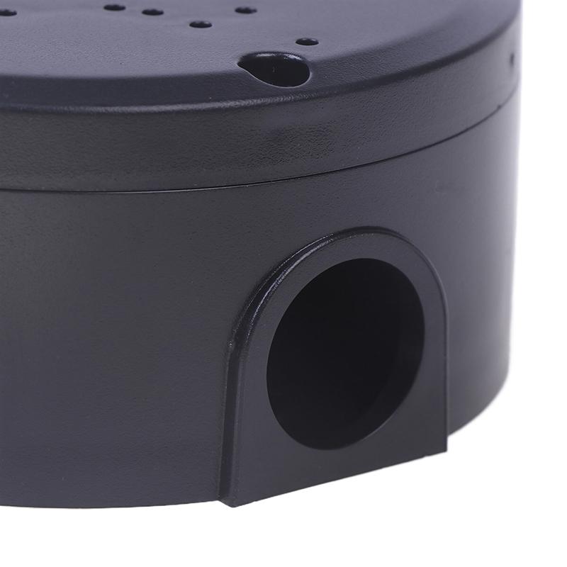Black Cctv Camera Bracket Junction Box Cable Deep Base Camera Mount Bracket Round Bracket For Dome Cameras