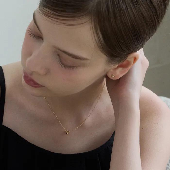14k Puff Heart Earrings