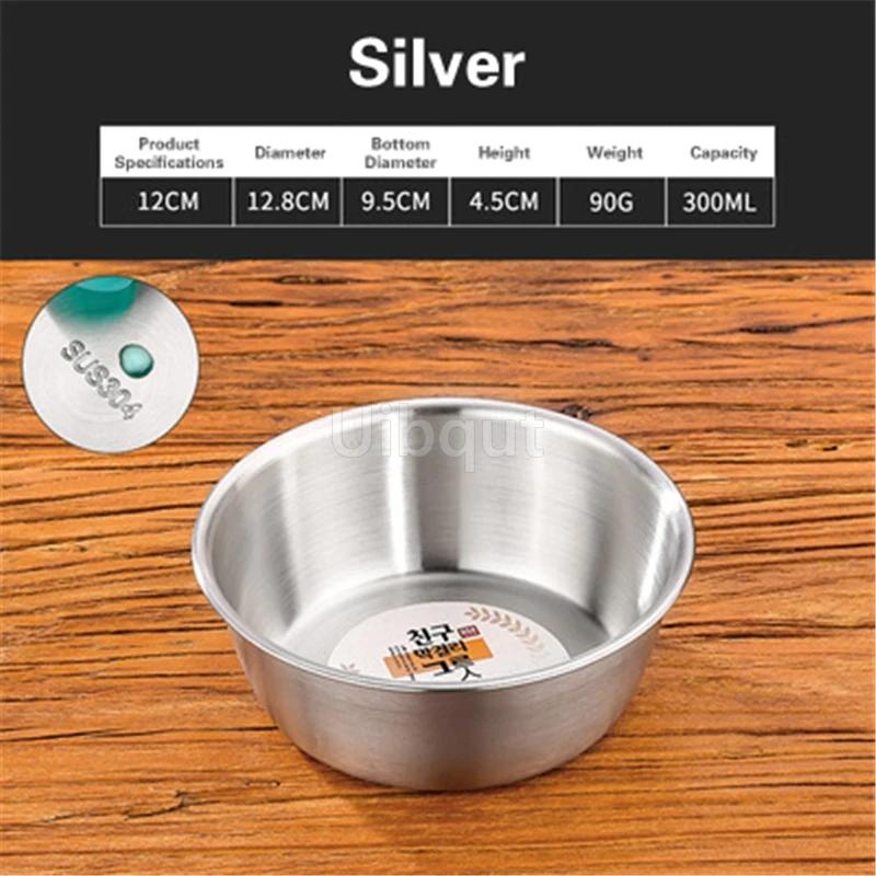 Rice Golden Bowls with Handle Wine Bowl Cooking Basin Seasoning Bowl Noodle Bowl Korean 304 Stainless Steel Rice Wine Bowls