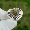 Natural Turritella Agate Gemstone 925 Silver Promise Adjustable Ring For Girls