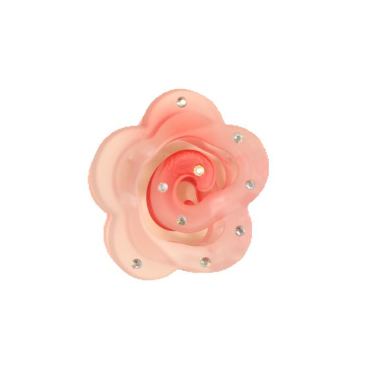 Dopamine Rose Hair Claw: Large, Korean Style Summer Clip for Thick Hair.