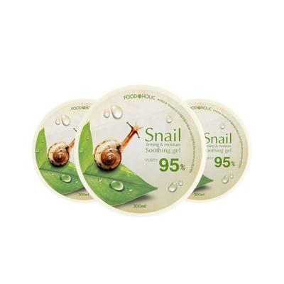 (1+1+1) Foodaholic Snail Soothing Gel 300ml / Snail Mucin Soothing Gel Moisturizing Elasticity Cream