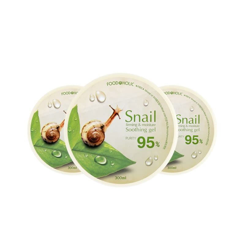 (1+1+1) Foodaholic Snail Soothing Gel 300ml / Snail Mucin Soothing Gel Moisturizing Elasticity Cream
