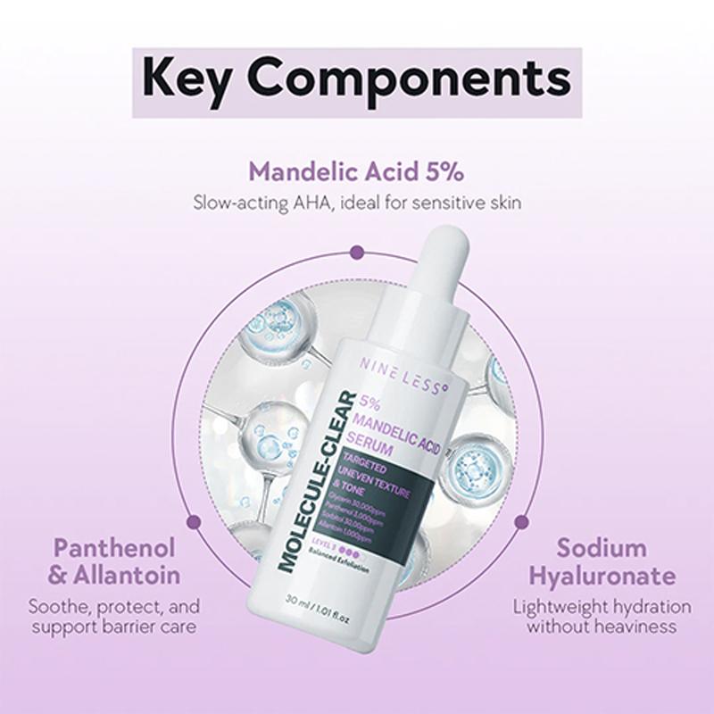 [NINE LESS] Molecule-Clear 5% Mandelic Acid Serum 30ml