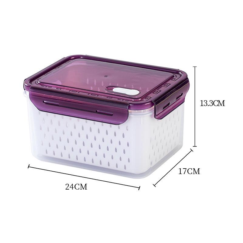 Transparent Large Capacity Kitchen Storage Box - Sealed for Fresh-Keeping Fruits, Vegetables, Meat & Dishes