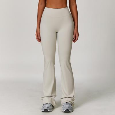 Shaved High Waisted Yoga Pants, Tight Fitting Wide Leg Flared Pants, Running And Fitness Micro Flared Pants For Women