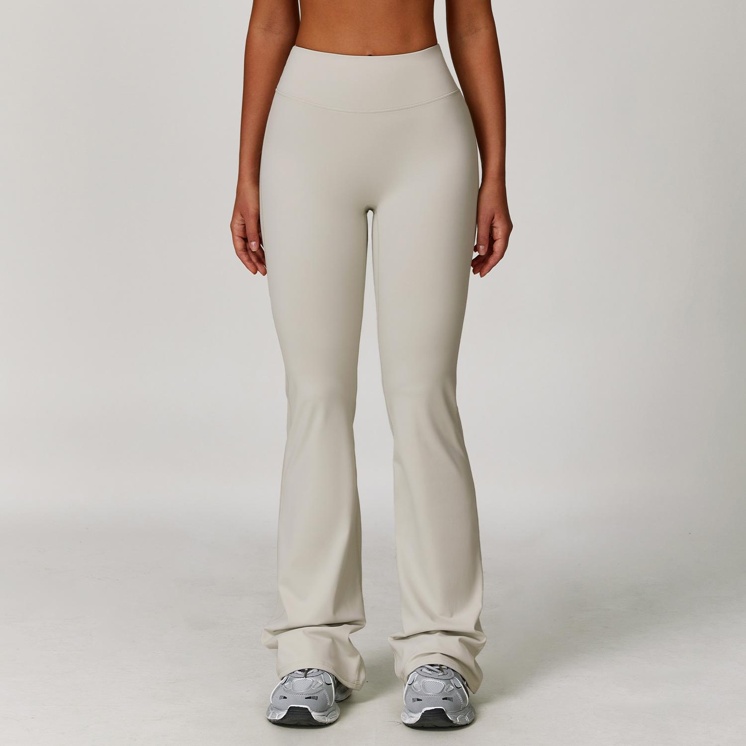 

Shaved High Waisted Yoga Pants, Tight Fitting Wide Leg Flared Pants, Running And Fitness Micro Flared Pants For Women S