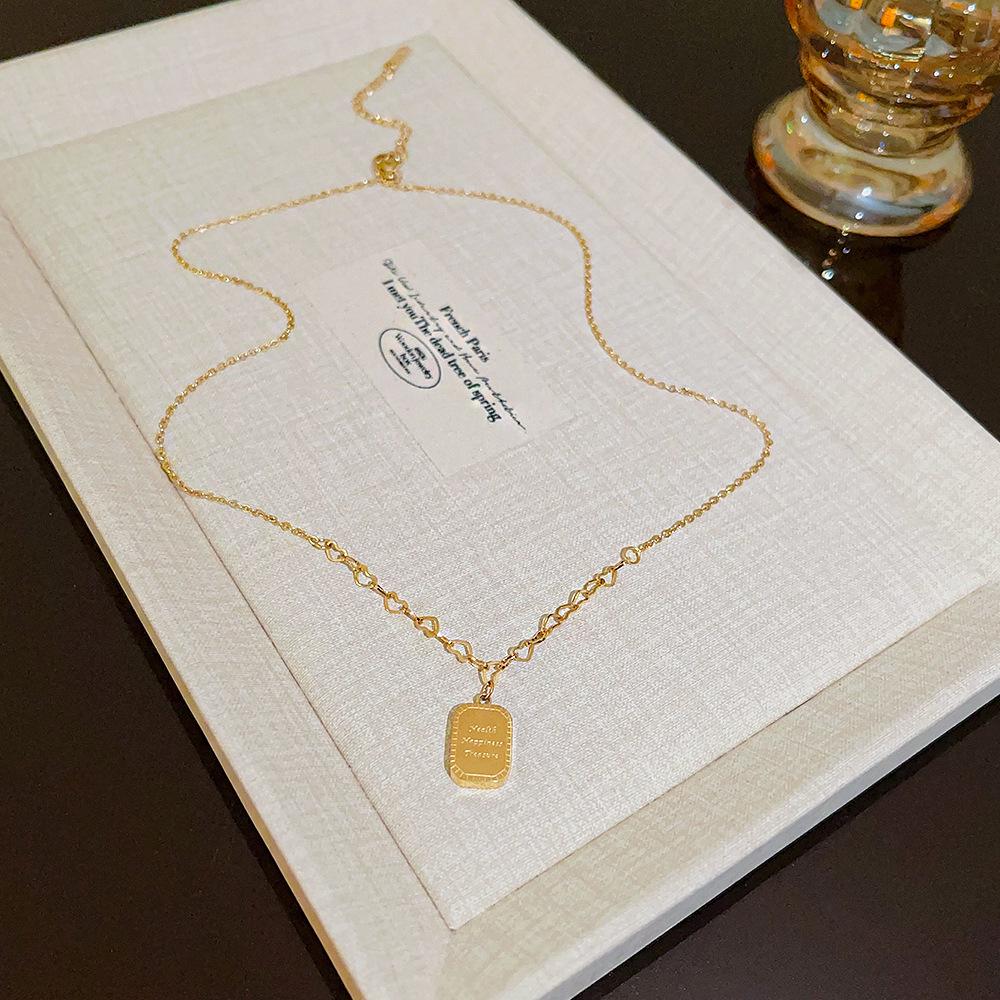 Elegant Titanium Steel Necklace: Chic, Durable, Non-Fading Design for Women