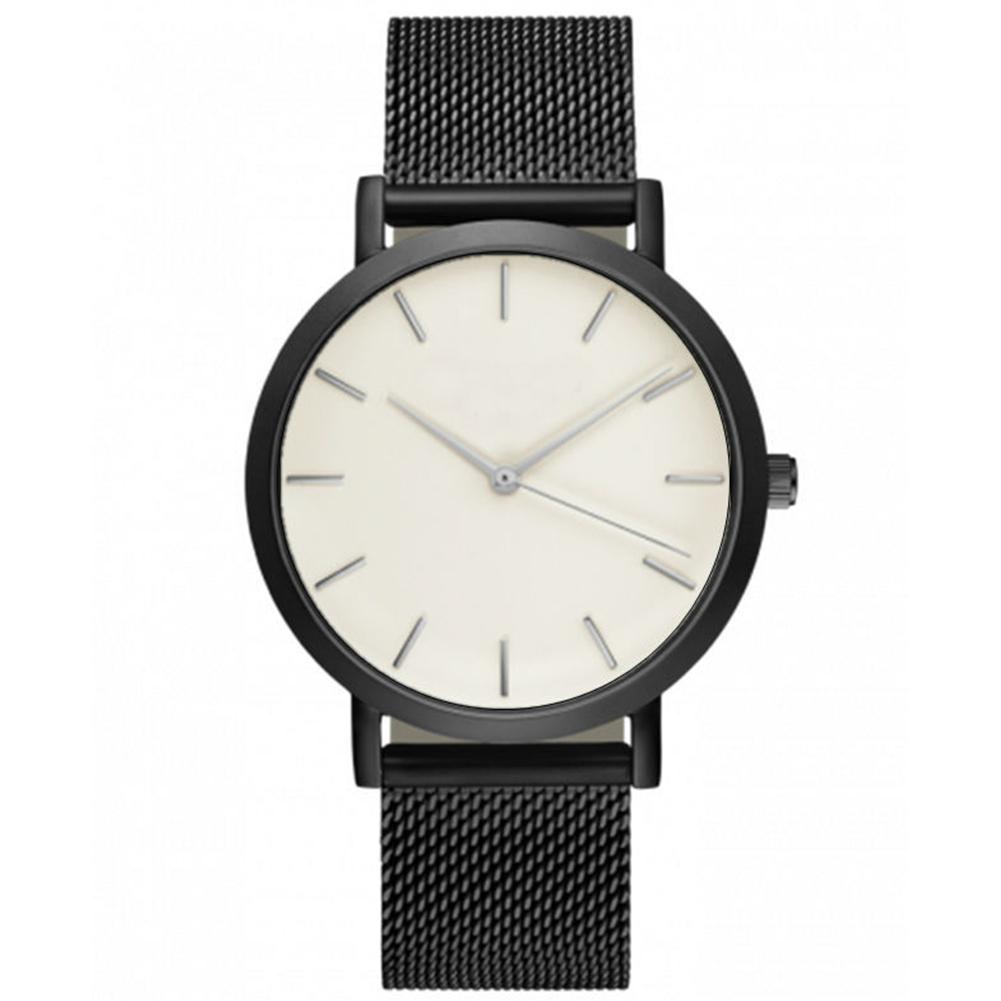 Simple Casual Men Women Large Round Dial Quartz Watch
