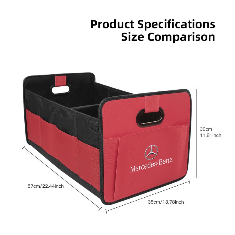 Large Capacity Leather Foldable Car Trunk Storage Box Auto Accessories For Mercedes-Benz GLC X253 X254 C-Class W205 W206 A-Class CC1
