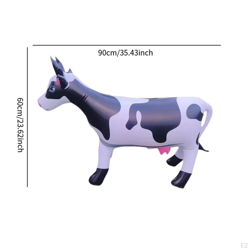 Animal Gonflable Thème Vache Fêtes PVC Décoration Anniversaire Ballon Jouet 35,43 pouces x 23,62 pouces pour