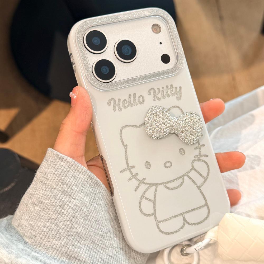 

Girly Heart Glitter iPhone 17 Pro Max Case with Wrist Strap iPhone 14 Pro Max