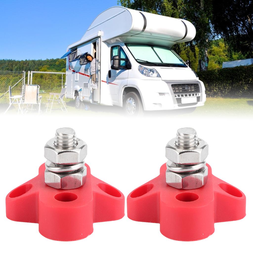 2Pcs Heavy Duty Terminal Stud Power Distribution Negative Post M8 for Trucks RVs Boats