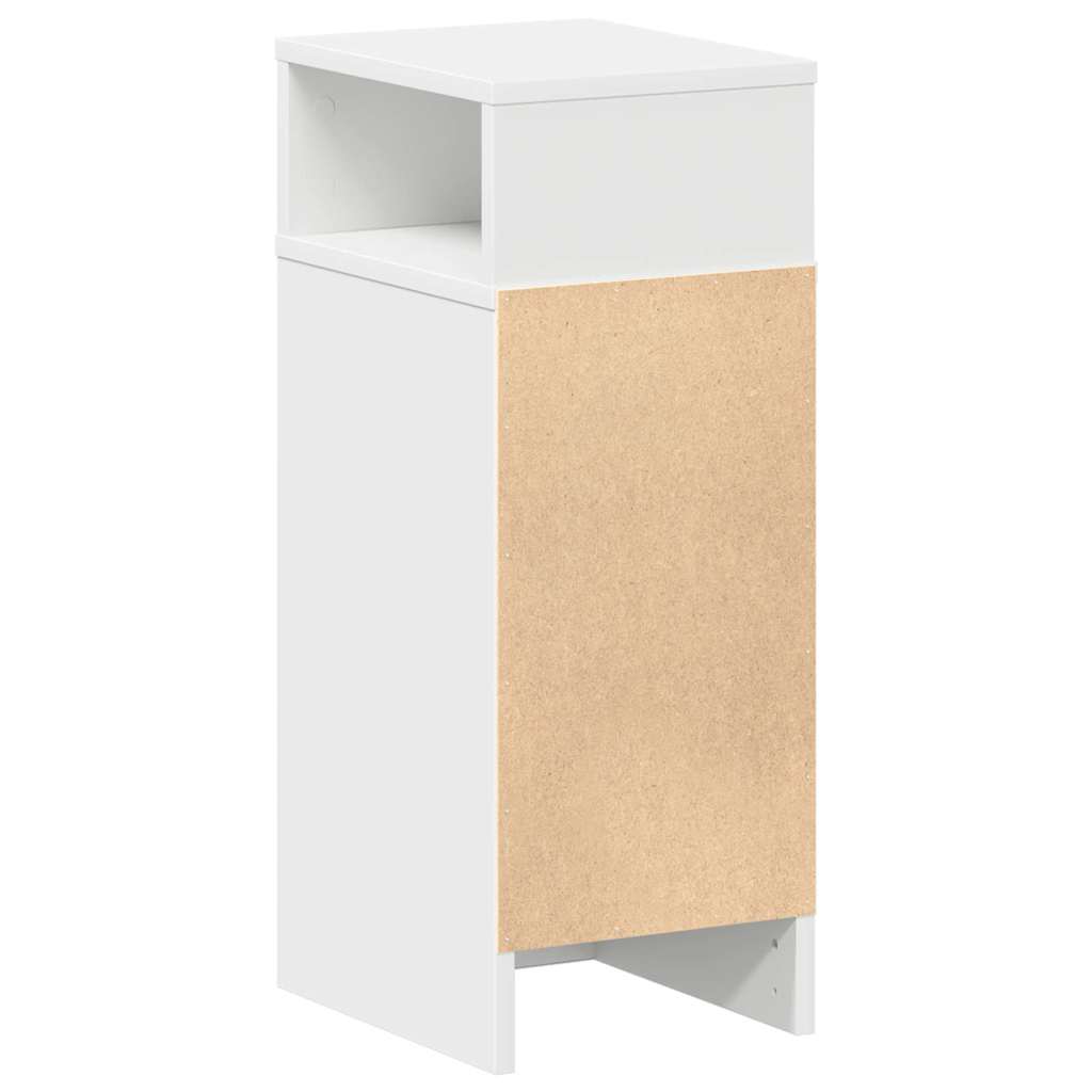 Nightstand with Drawer White 25 x 31 x 66 cm