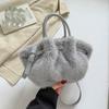 2026 New Fashion Plush Bucket Bag Women's Fluffy Shoulder Bag Street Style Plush Bag