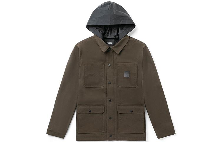 Vans Jackets Men s Dark Brown Hooded Moderate Other VN0A456ZTT5 M